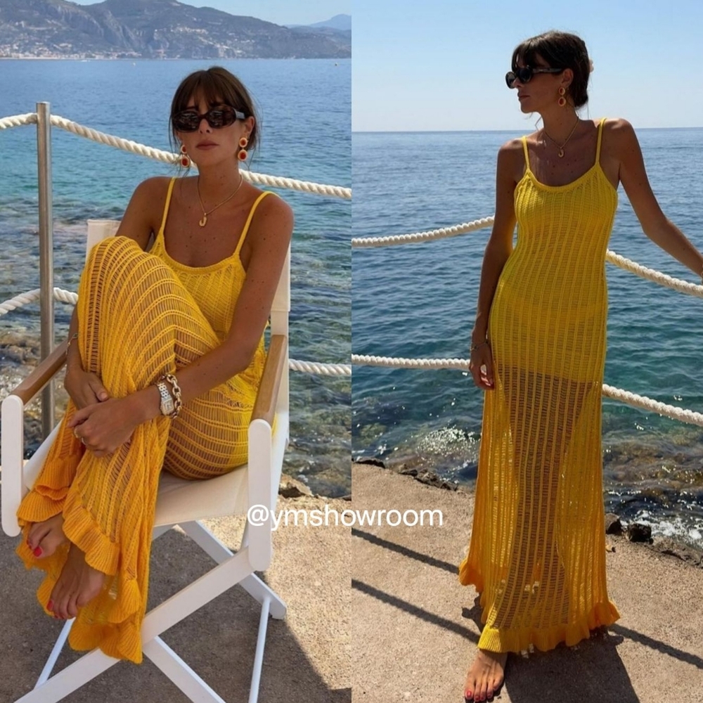 Simon Miller × MANGO Openwork maxi dress